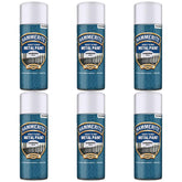 6X Hammerite Hammered Silver Spray Paint 400ml Spray Paint